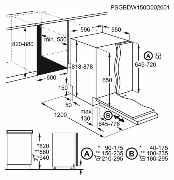 Electrolux EEQ47210L Total integrated dishwasher cm. 60 - 13 covered - sliding hinges - Image 11