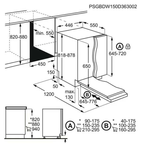 Electrolux KEAD2100L Series 300 Fully integrated dishwasher 45 cm - 9 covered - sliding hinges (replaces tt4452) - Image 7