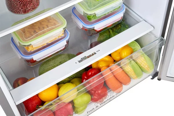 Hisense RT488 refrigerator with freezer compartment cm. 70 h 172 - lt. 375 - stainless steel - Image 4