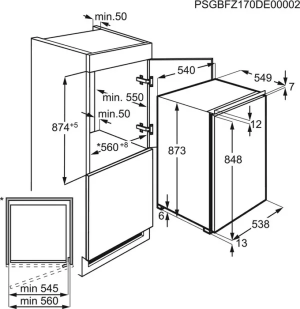 Aeg ABB688E1LS Vertical built-in freezer 54 cm h 87 - 98 l - Image 3