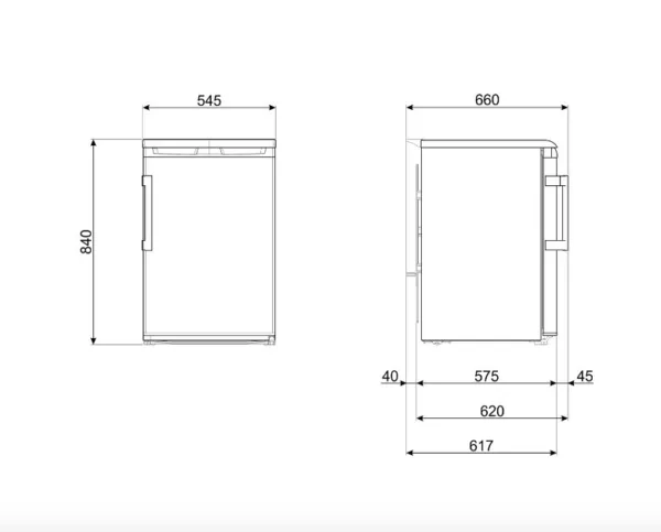 Smeg FA120E Freestanding refrigerator with freezer cm 54 h 84 - lt. 114 - white - Image 3