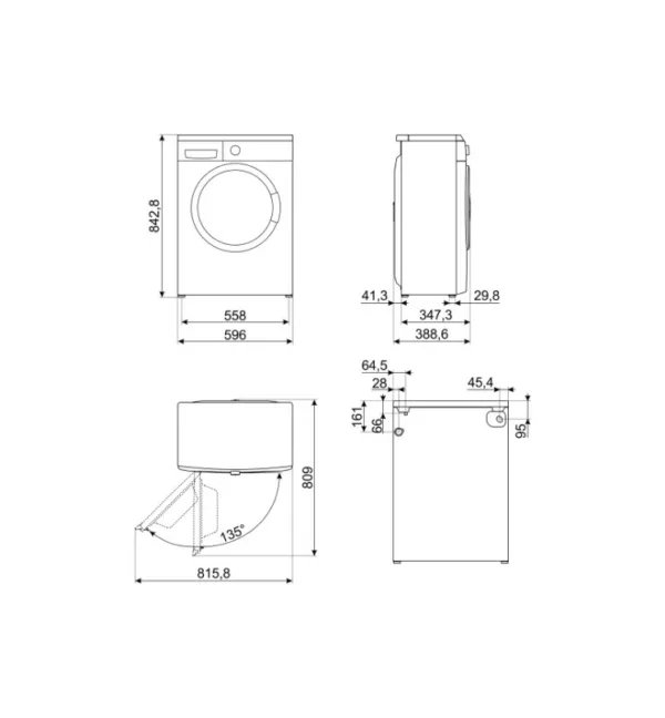 Smeg LBW40CIT washing machine cm. 60 - capacity 4 kg - white - Image 2