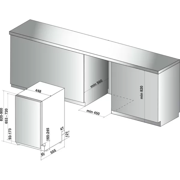 Whirlpool WSIC 3M27 C Total integrated dishwasher cm. 45 - 10 covered - Image 8