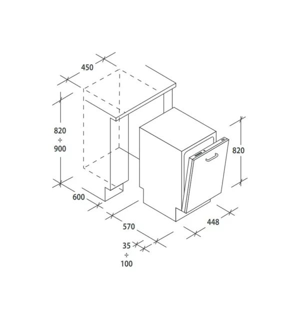 Candy CDIH2T1047 Total integrated dishwasher cm. 45 - 10 covered - Image 2