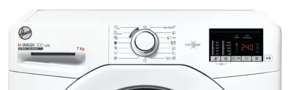Hoover H3W4 472DE/1-S H-Wash 300 Lite Slim washing machine cm. 60 - depth cm. 45 - capacity 7 kg - white - Image 4