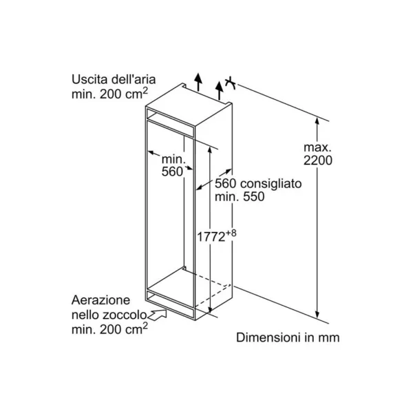 Siemens KI86VVFE0 Iq300 Built-in refrigerator with freezer cm. 54 hours. 177 - according to 267 - Image 10