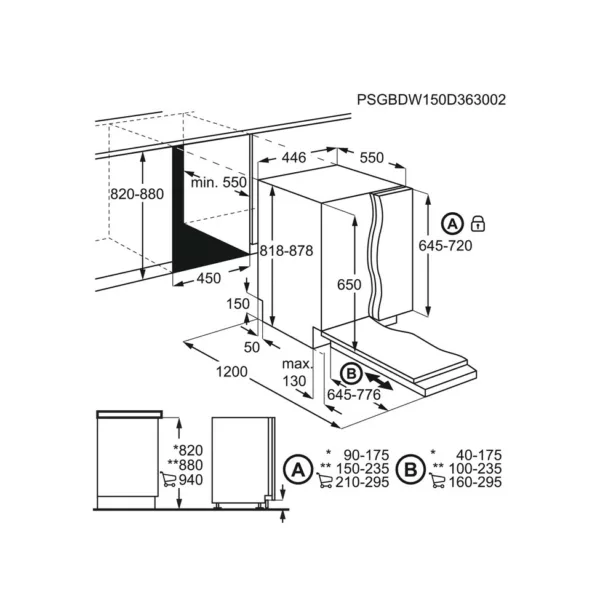 Electrolux KEGB2310L Total integrated dishwasher cm. 45 - 9 covered sliding hinges - Image 7