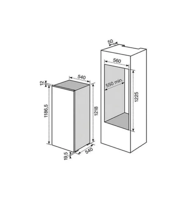 Electrolux KRB3AE12S refrigerator cm. 54 h 122 - according to 208 - Image 3