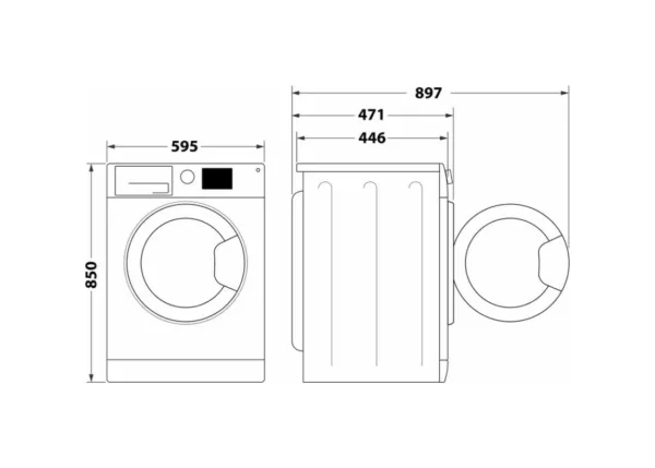 Hotpoint Ariston AQSD723EU/AN Aqualtis Slim washing machine cm. 60 - depth cm. 45 - capacity 7 kg - white - Image 12
