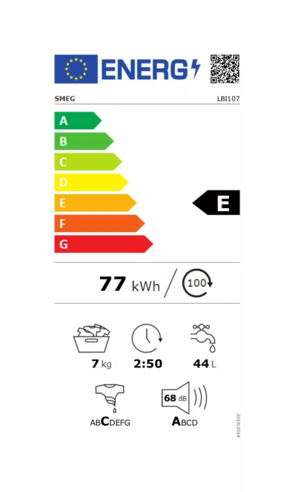Smeg LBI107 washing machine cm. 60 - capacity 7 kg - total integrated - Image 2