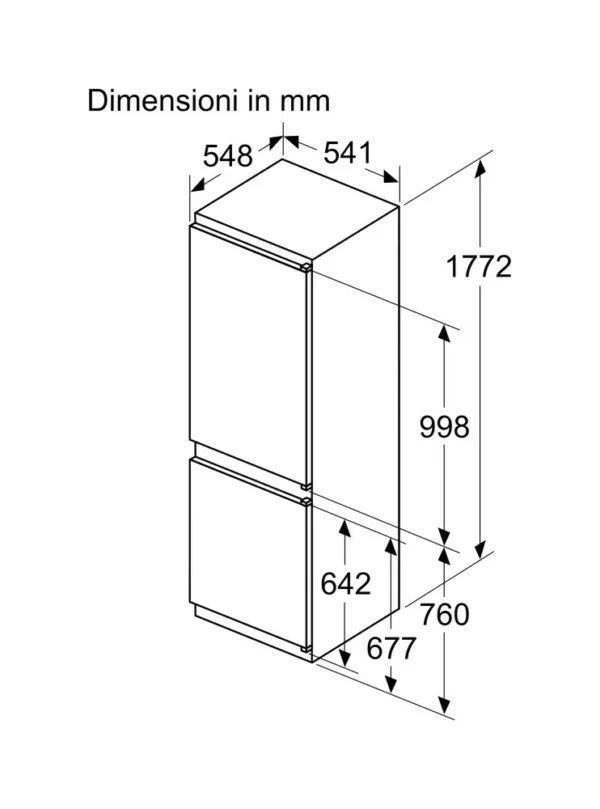 Bosch KIV86VSE0 4 Built-in refrigerator with freezer cm. 54 hours. 177 - according to 267 - Image 9