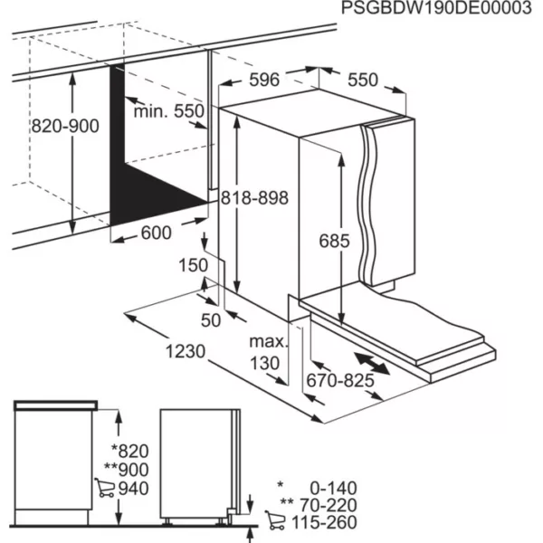 Electrolux KECB7310L Comfortlift® Reallife® Total integrated dishwasher cm. 60 - 14 seats - Image 9