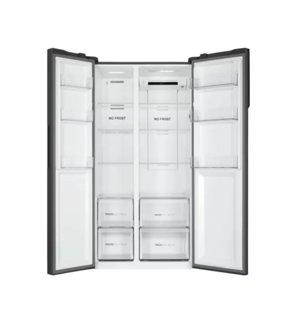 Haier HSR3918ENPB 3 Side-by-side refrigerator with freezer - cm. 91 h 177 - according to 528 - black - Image 2