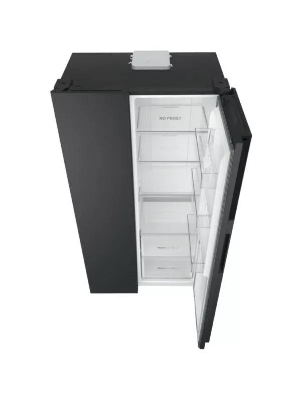Haier HSR3918ENPB 3 Side-by-side refrigerator with freezer - cm. 91 h 177 - according to 528 - black - Image 4