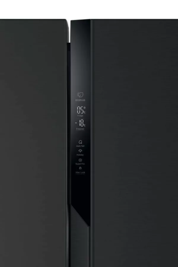 Haier HSR3918ENPB 3 Side-by-side refrigerator with freezer - cm. 91 h 177 - according to 528 - black - Image 5