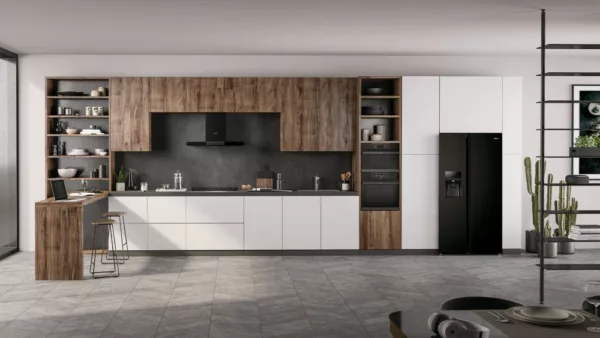 Haier HSR3918ENPB 3 Side-by-side refrigerator with freezer - cm. 91 h 177 - according to 528 - black - Image 8