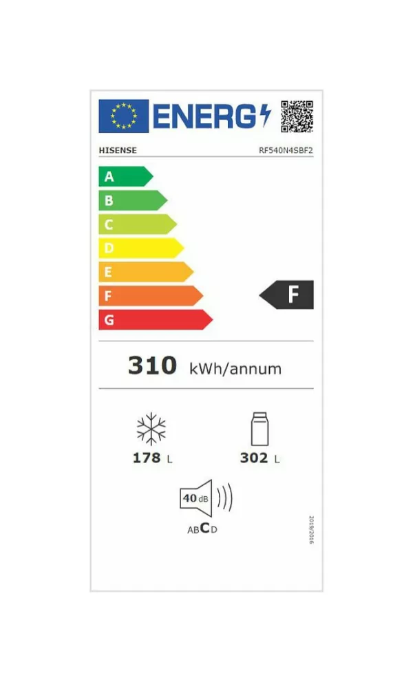 Hisense RF540N4SBF2 Pureflat Freestanding freezer 480 lt. cm. 79 h 182 - black - Image 12