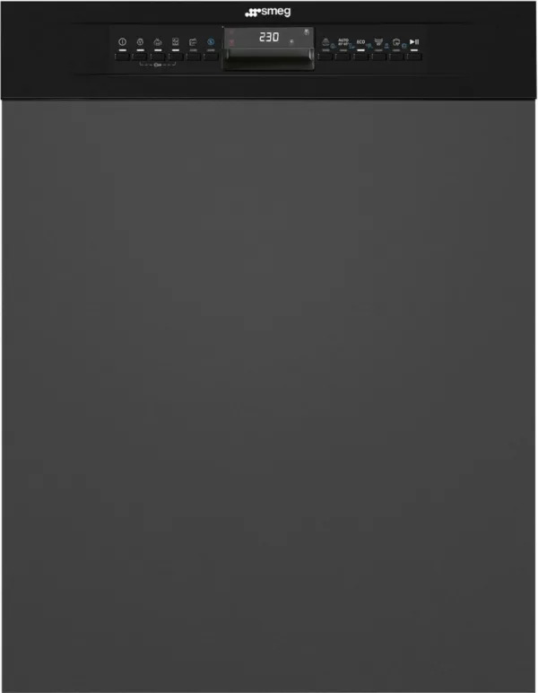 Smeg PL364CN Semi-integrated dishwasher cm. 60 - 13 covered - black front panel