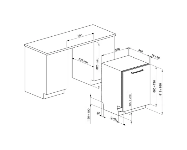 Smeg ST363CL Total integrated dishwasher cm. 60 - 13 covers - Image 3