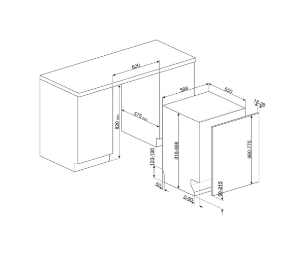 Smeg ST323PT Total integrated dishwasher cm. 60 - 14 seats - Image 5