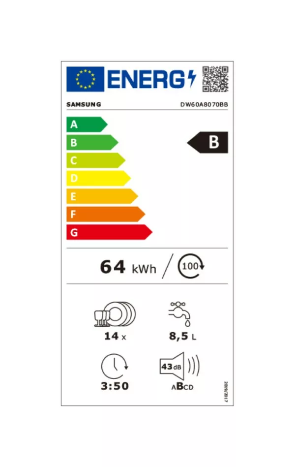 Samsung DW60A8070BB Total integrated dishwasher cm. 60 - 14 seats - Image 13