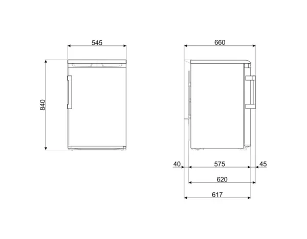 Smeg FA120ES refrigerator with freezer compartment cm. 54 hours 84 - 114 liters - silver - Image 2