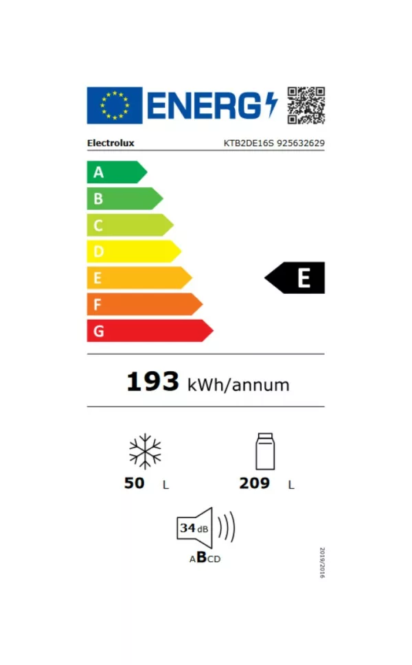 Electrolux KTB2DE16S built-in refrigerator with freezer compartment cm. 54 hours 158 - according to 259 - Image 5