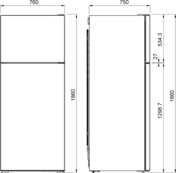 Franke FCT 480 NF XS E refrigerator with freezer compartment cm. 76 hours 186 - lt. 524 - satin stainless steel - Image 4