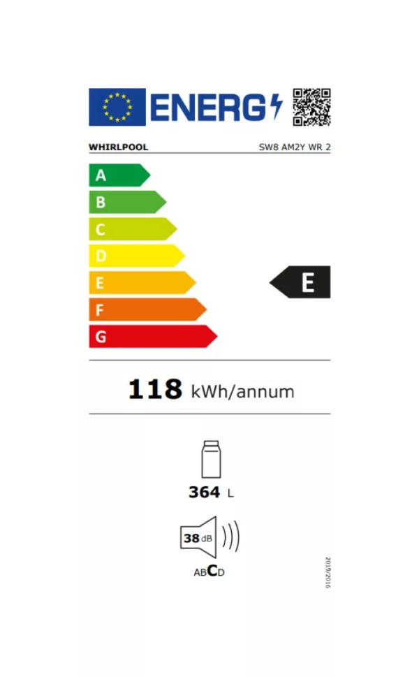 Whirlpool SW8AM2YWR2 Freestanding refrigerator - cm. 60 h 188 - according to 364 - white - Image 7