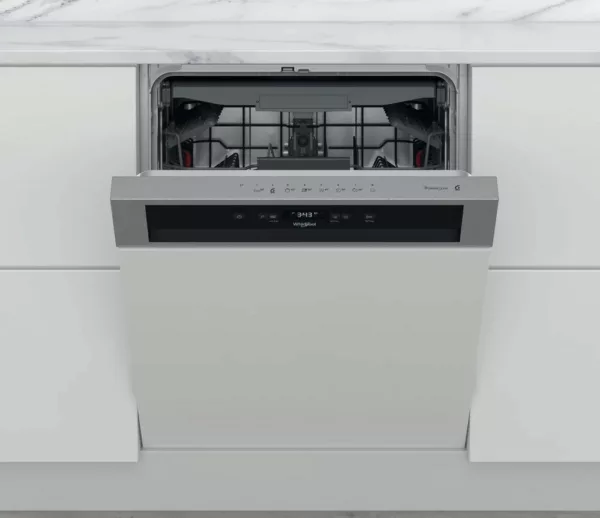 Whirlpool WBC3C34PFX Semi-integrated dishwasher cm. 60 - 14 covered - stainless steel front panel
