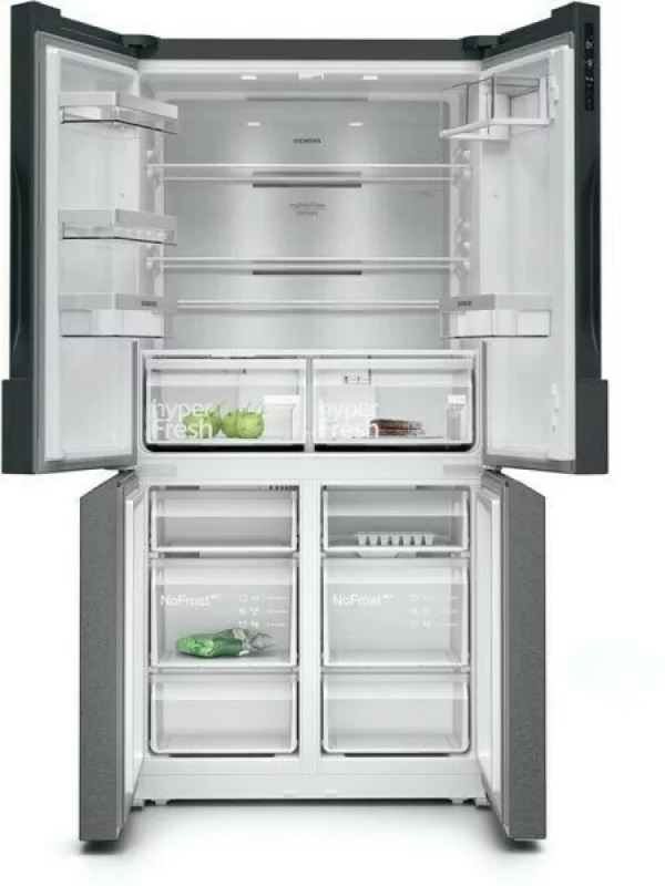 Siemens KF96NAXEA Iq500 4-door refrigerator with freezer cm. 91 hours. 183 - 605 liters. - black steel - Image 2