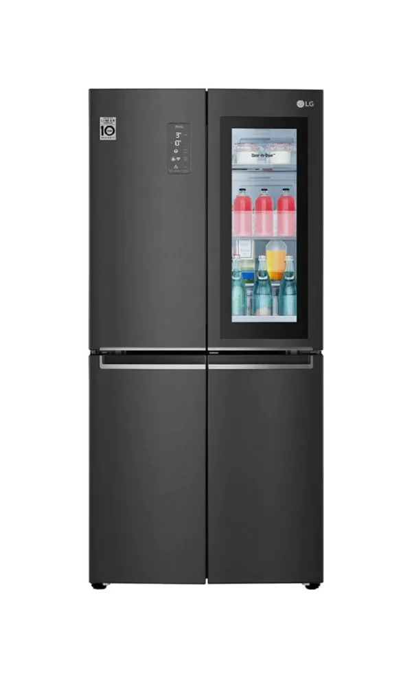 Lg GMQ844MC5E side-by-side refrigerator with freezer compartment - cm. 84 h 179 - lt. 530 - matt black steel