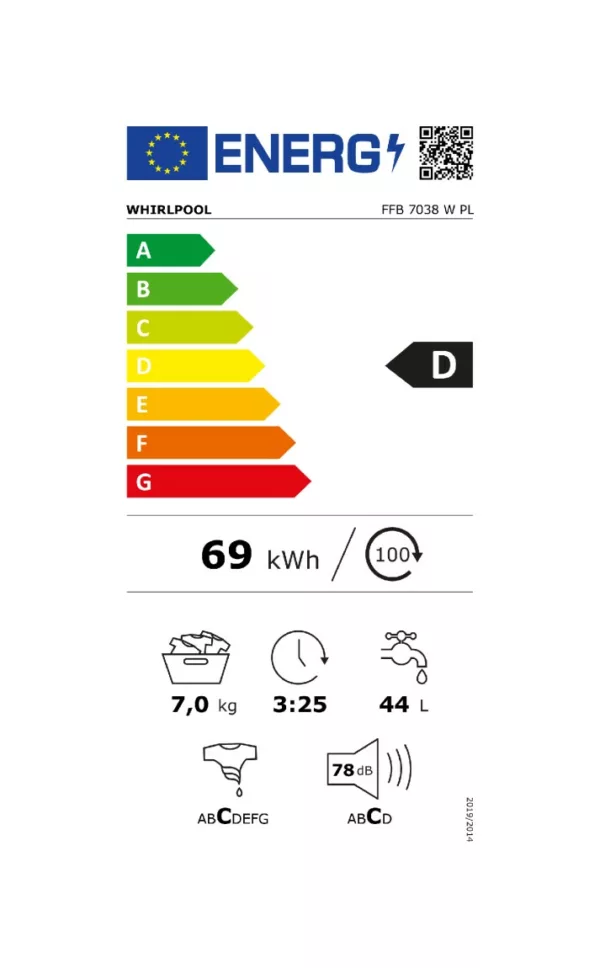 Whirlpool FFB7038WPL washing machine cm. 60 - capacity 7 kg - white - Image 8