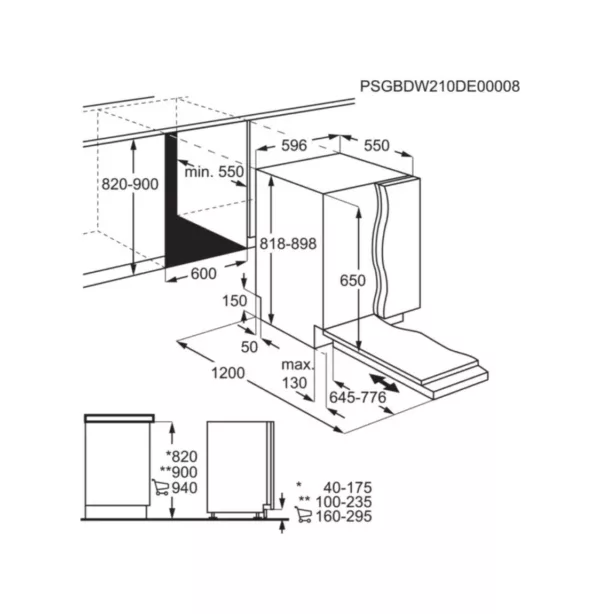 Electrolux EES47320L Series 600 Satellite Clean Total integrated dishwasher cm. 60 - 13 covered - Image 2
