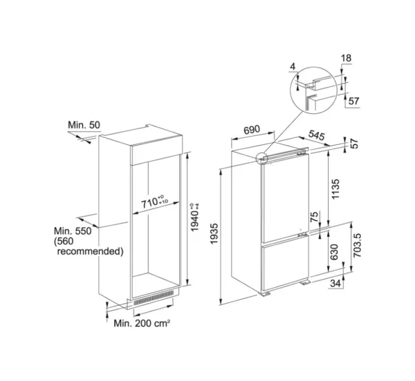 Franke FCB 400 V NE E refrigerator with freezer compartment cm. 69 hours 194 - according to 496 - Image 11