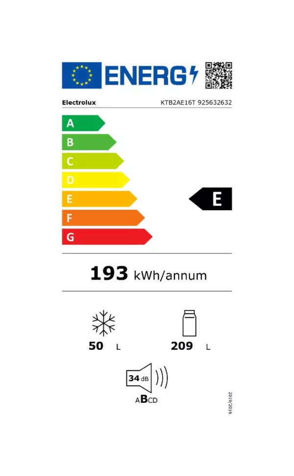 Electrolux KTB2AE16T Series 500 Cold Sense built-in refrigerator with freezer cm. 54 hours 158 - according to 259 - Image 5