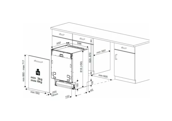 Beko BDIN14320 Total integrated dishwasher cm. 60 - 13 envelopes - Image 2
