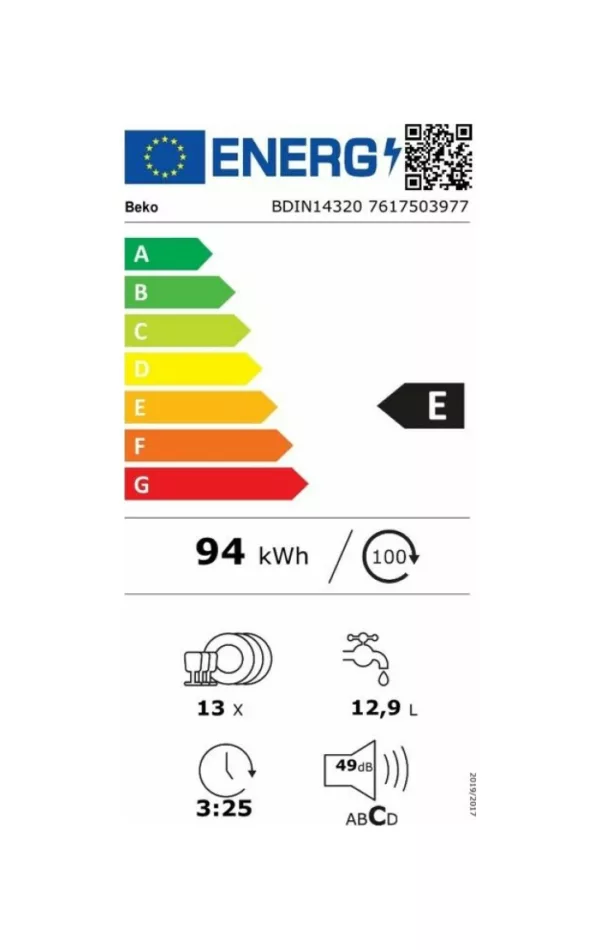 Beko BDIN14320 Total integrated dishwasher cm. 60 - 13 envelopes - Image 5
