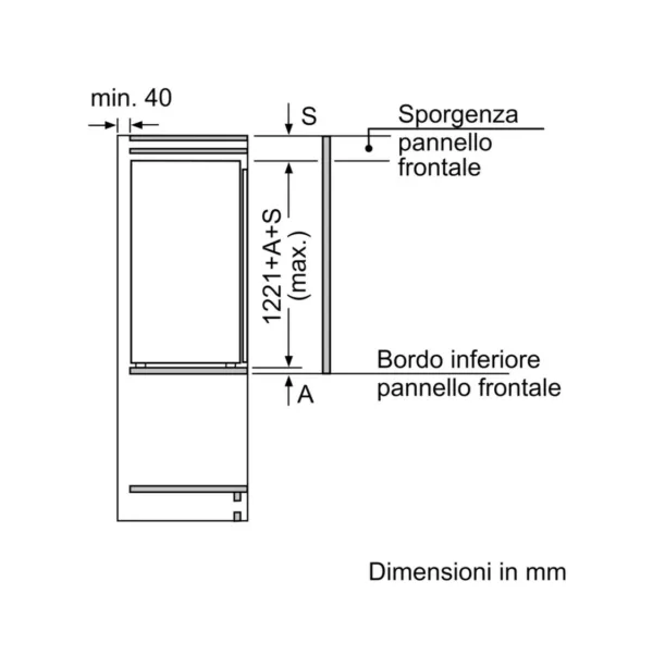 Bosch KIR41NSE0 Series 2 built-in refrigerator cm.56 h.123 - lt.204 - Image 9