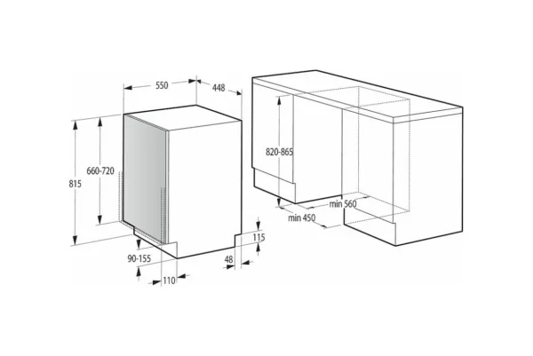 Gorenje GV520E15 built-in dishwasher cm. 45 - 9 covered - Image 5