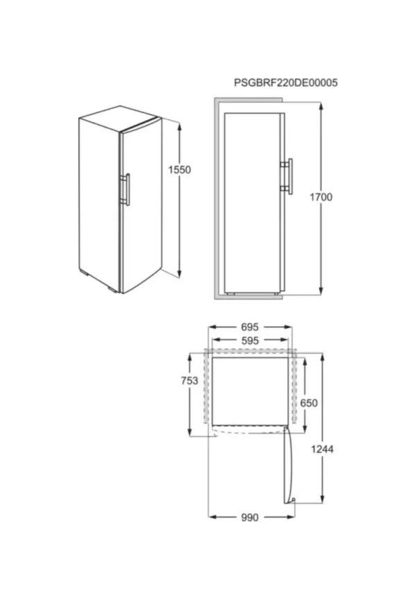 Electrolux LUT1NE32W Freestanding vertical freezer cm. 59 - h. 155 - according to 226 - white - Image 2