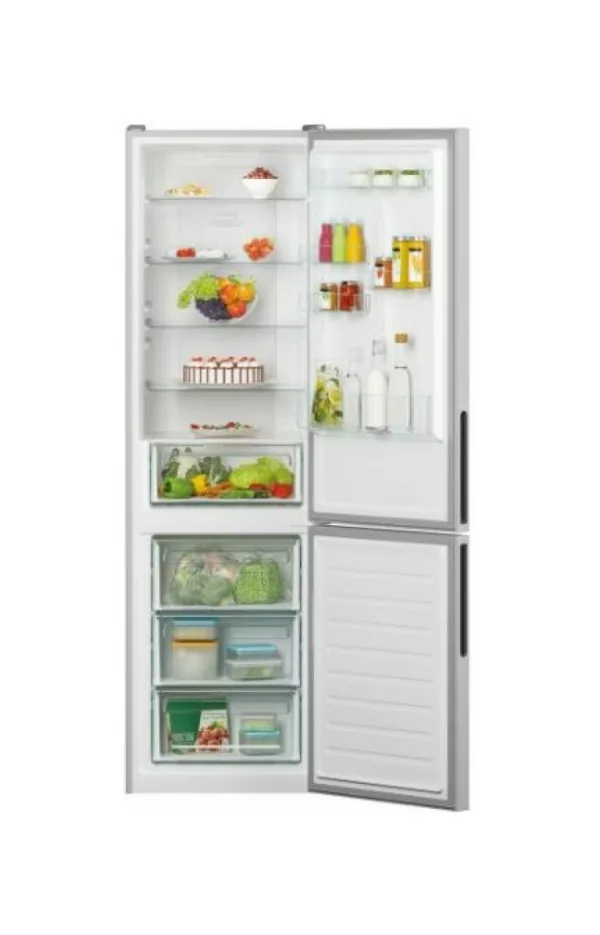 Candy CCE4T620ES Freestanding refrigerator with freezer 60 cm - h.200 - lt. 377 - stainless steel - Image 3