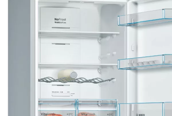 Bosch KGN36VIEA Series 4 refrigerator with freezer - 60 cm h 186 - lt. 326 - anti-fingerprint stainless steel - Image 4