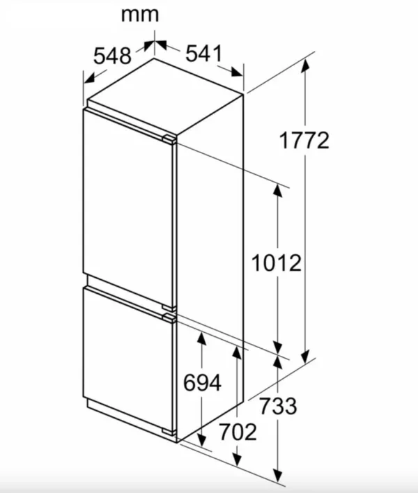 Bosch KIV86VFE1 Series 4 built-in refrigerator with freezer compartment cm. 54 hours. 177 - lit. 267 - Image 3