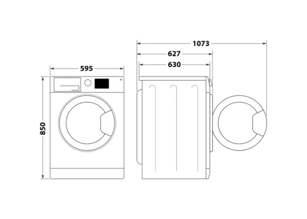 Whirlpool FFB R649 BV IT washing machine cm. 60 - capacity 9 kg - white - Image 10