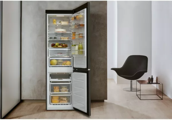 Whirlpool W9 931D KS 3 Freestanding refrigerator with freezer cm. 60 - h 201 - l. 355 - black - Image 5