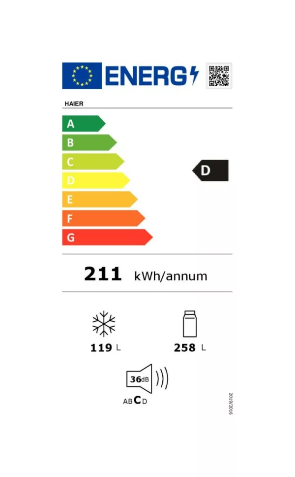 Haier HDW3620DNPD 3 Freestanding refrigerator with freezer cm. 60 h 200 - according to 377 - black - Image 9