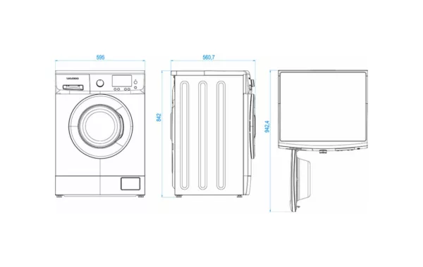 Sangiorgio SG710 Essentiel G washing machine cm. 60 - capacity 7 kg - white - Image 5