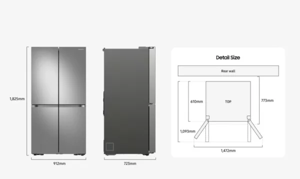 Samsung RF65A90TFS9 4-door refrigerator with freezer - cm. 91 o'clock 183 - l. 650 - silver - Image 11