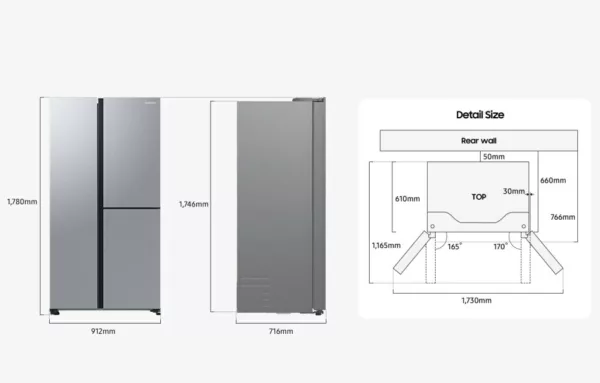 Samsung RH69B8941S9 side by side refrigerator with freezer - cm. 91 o'clock 178 - l. 645 - stainless steel - Image 10